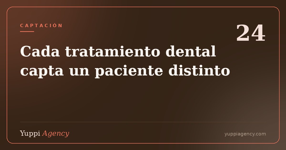 Cada tratamiento dental capta un paciente distinto: implantes, ortodoncia y urgencias